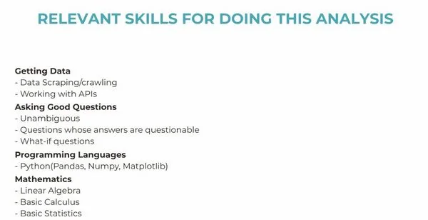 Slide from Emmanuel Sekyi’s talk: skills for data analysis, from getting data and asking good questions to Python and maths